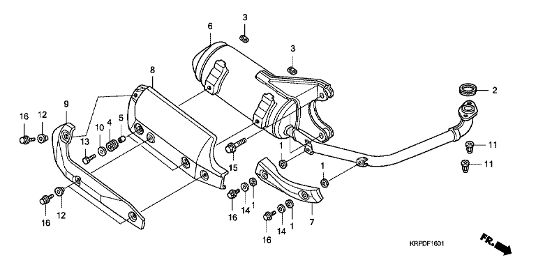 EXHAUST MUFFLER (SCV100F9,A-U)