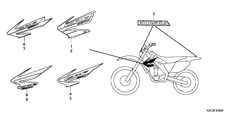 DECAL (CRF250X4/5/6/7)