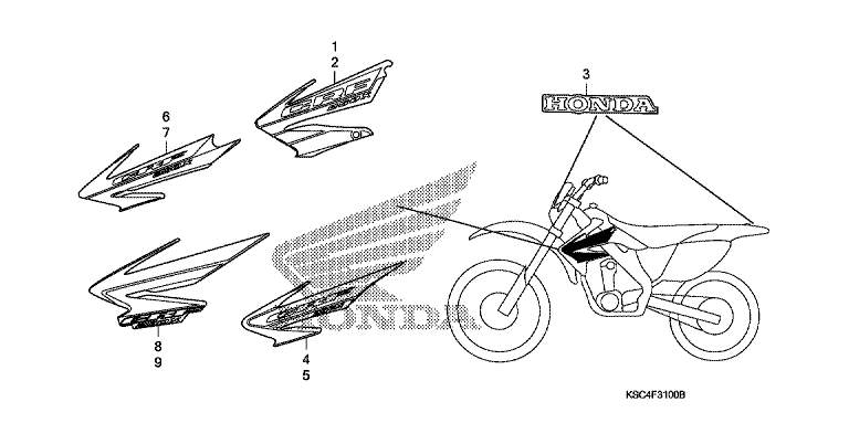 DECAL (CRF250X'04,'05,'06,'07)