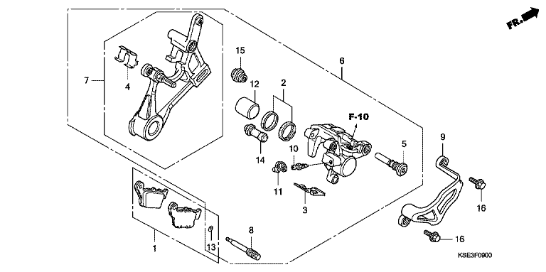 REAR BRAKE CALIPER