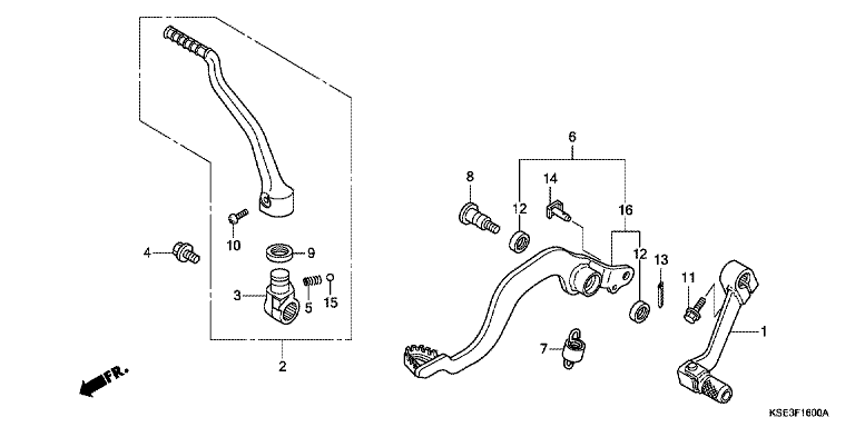 PEDAL/KICK STARTER ARM