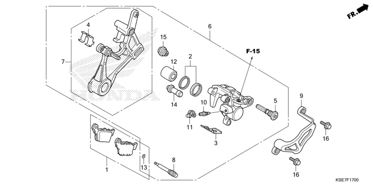REAR BRAKE CALIPER