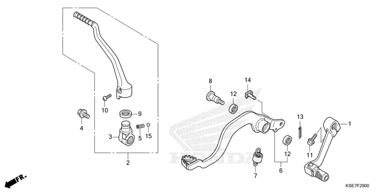 PEDAL/KICK STARTER ARM