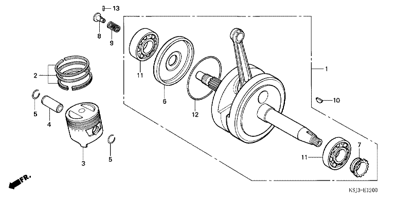 CRANKSHAFT/PISTON (CRF80F)
