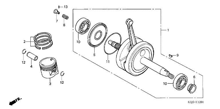 CRANKSHAFT/PISTON (CRF100F)