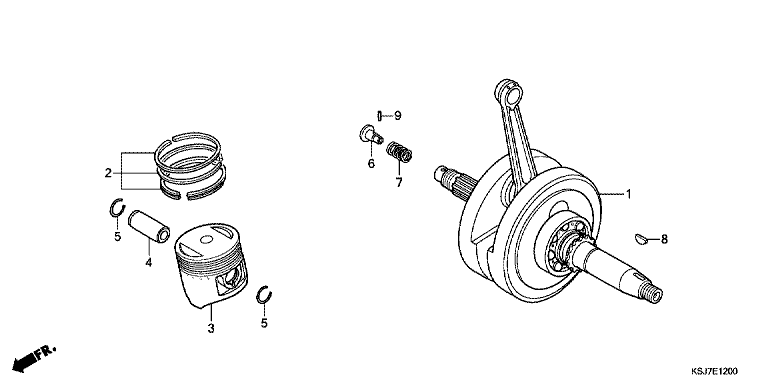CRANKSHAFT/PISTON (CRF80F)