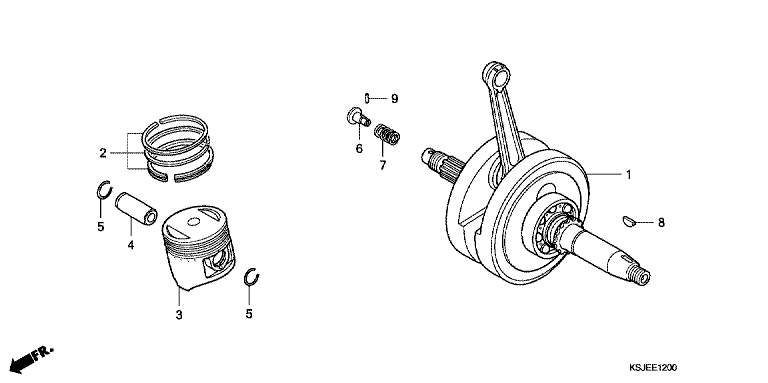 CRANKSHAFT/PISTON (CRF80F)