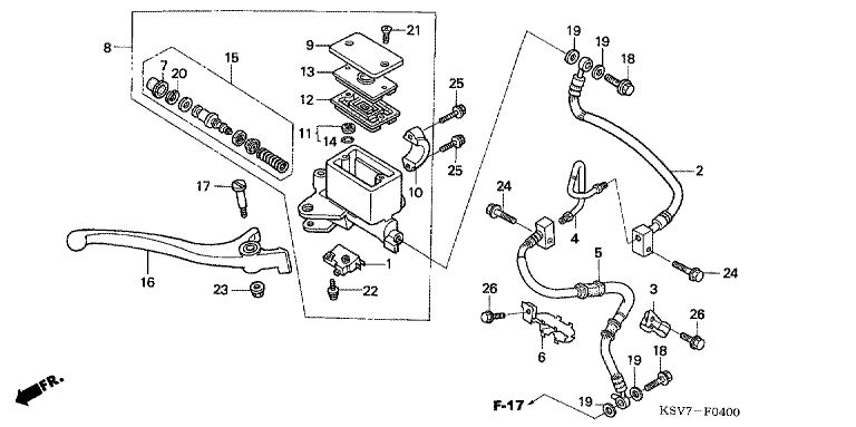 FR. BRAKE MASTER CYLINDER (NSS250X)