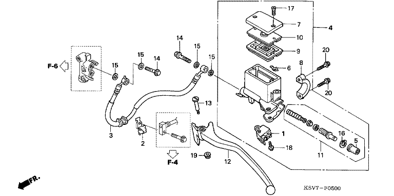 RR. BRAKE MASTER CYLINDER (NSS250X)