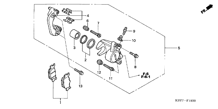 REAR BRAKE CALIPER