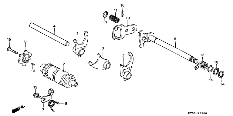 SHIFT DRUM/SHIFT FORK