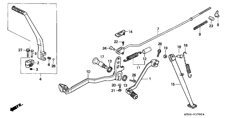 PEDAL/KICK STARTER ARM