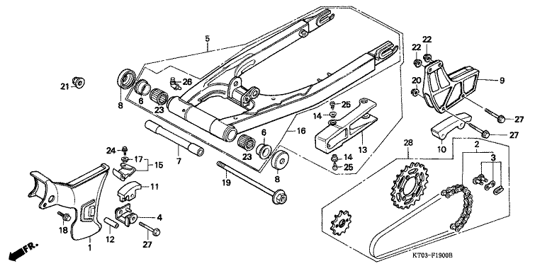 SWINGARM/CHAIN CASE