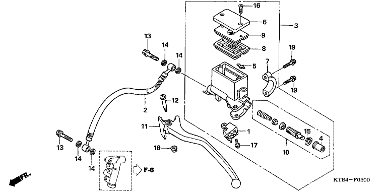 RR. BRAKE MASTER CYLINDER