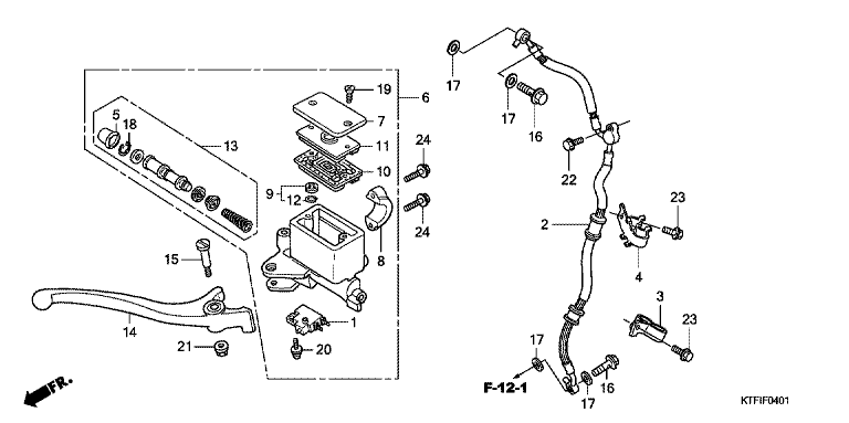 FR. BRAKE MASTER CYLINDER (SH125/R/150/R)