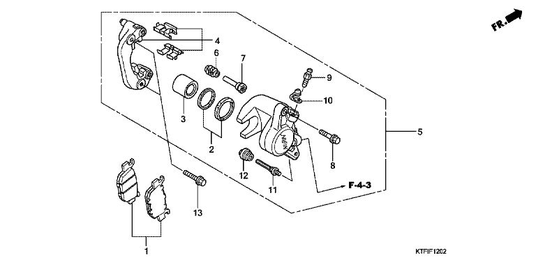 REAR BRAKE CALIPER (SH125/R/150/R)
