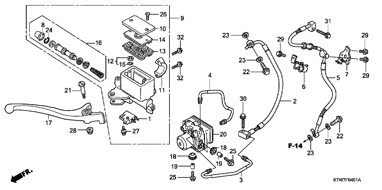 FR. BRAKE MASTER CYLINDER (SH300A/AR)