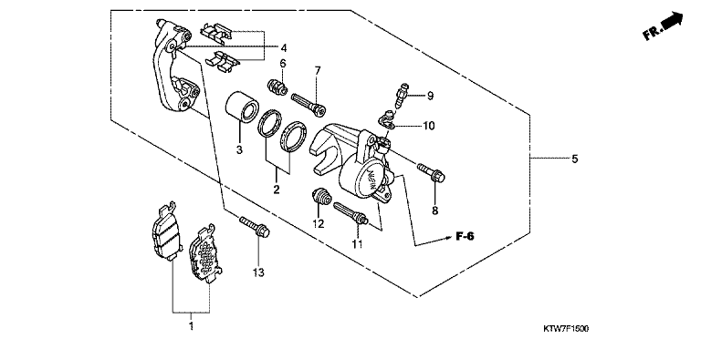 REAR BRAKE CALIPER