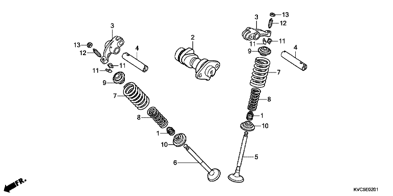 CAMSHAFT/VALVE (GLH125SH)