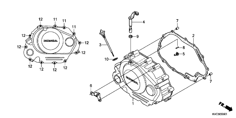 RIGHT CRANKCASE COVER (GLH125SH)