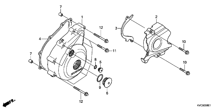 LEFT CRANKCASE COVER (GLH125SH)