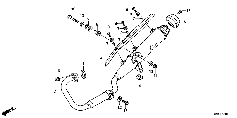EXHAUST MUFFLER (GLH125SH)