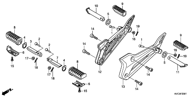 FOOTPEG/FOOTREST (GLH125SH)