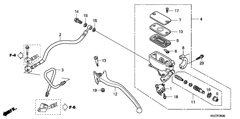 REAR BRAKE MASTERCYLINDER (NSS250S)