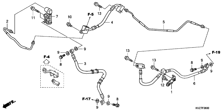 REAR BRAKE PIPE (NSS250S)