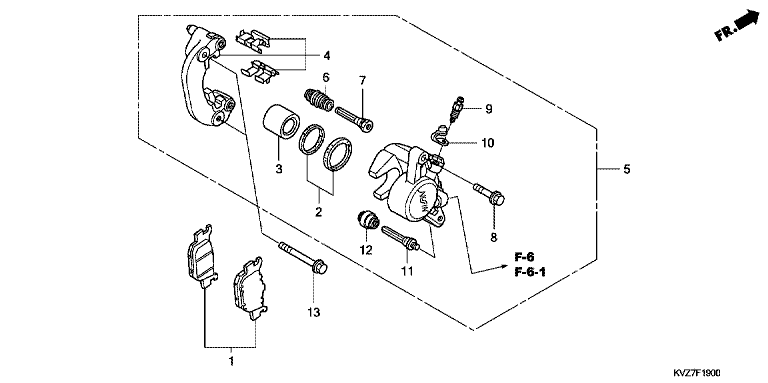 REAR BRAKE CALIPER
