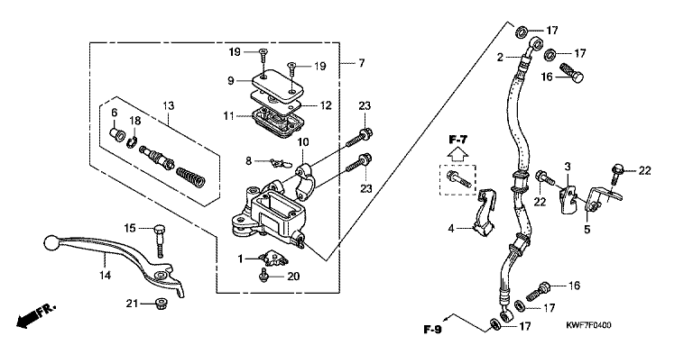 FR. BRAKE MASTER CYLINDER