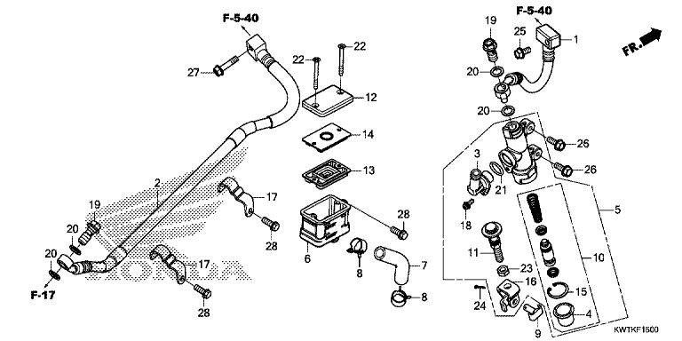REAR BRAKE MASTER CYLINDER
