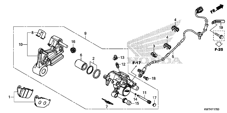 REAR BRAKE CALIPER