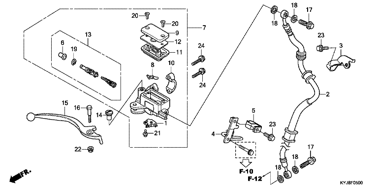 FRONT BRAKE MASTER CYLINDER (CBR250R)