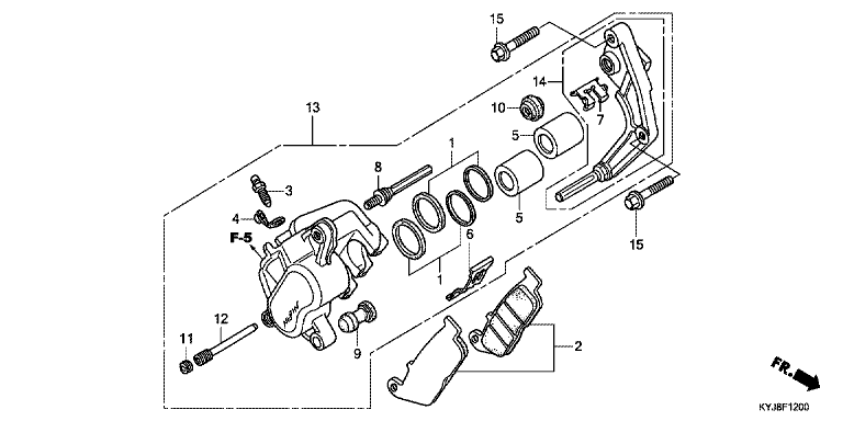 FRONT BRAKE CALIPER (CBR250R)