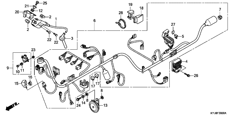 WIRE HARNESS (CBR250R)
