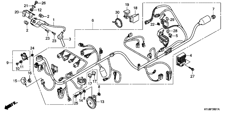 WIRE HARNESS (CBR250RA)