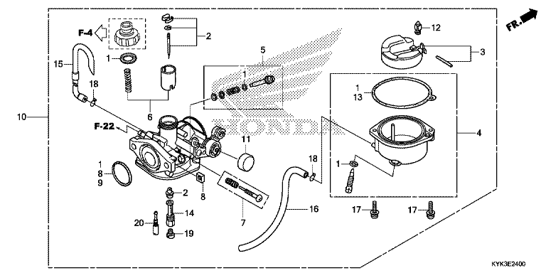 CARBURETOR (CRF110FD/E/H/J)