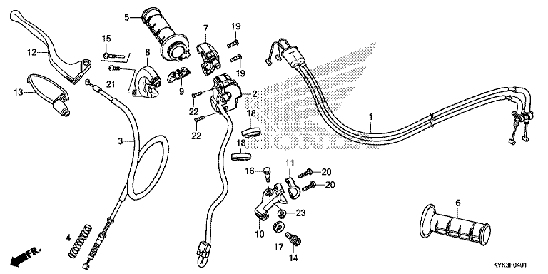 HANDLE LEVER/SWITCH/CABLE (CRF110FK/L/M/N)