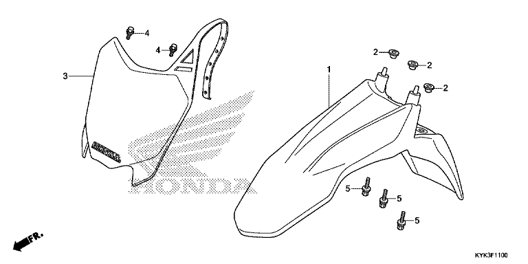 FRONT FENDER (CRF110FD/E/H/J)