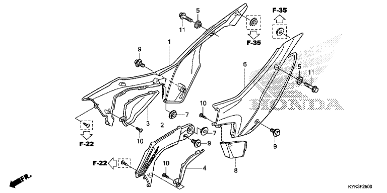 SIDE COVER (CRF110FD/E/H/J)