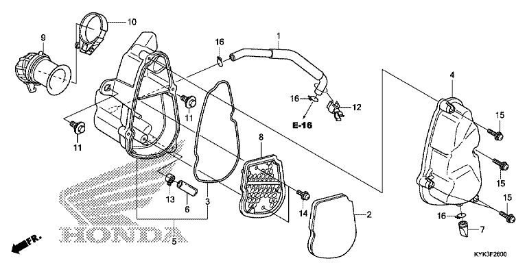 AIR CLEANER (CRF110FD/E/H/J)