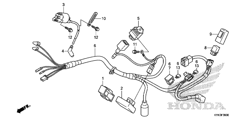 WIRE HARNESS (CRF110FD/E/H/J)