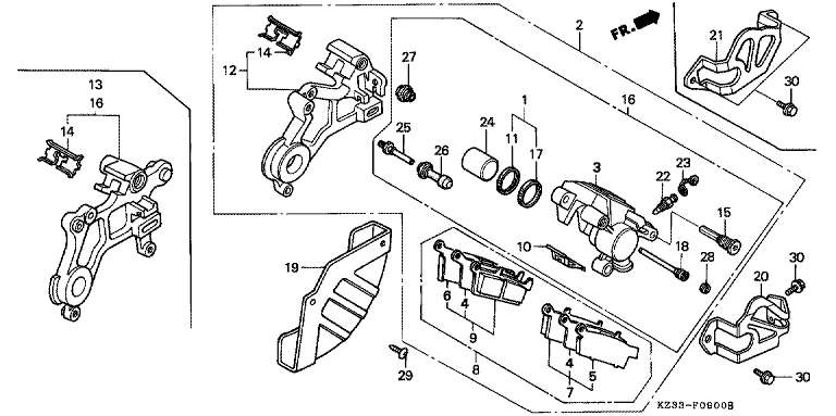 REAR BRAKE CALIPER