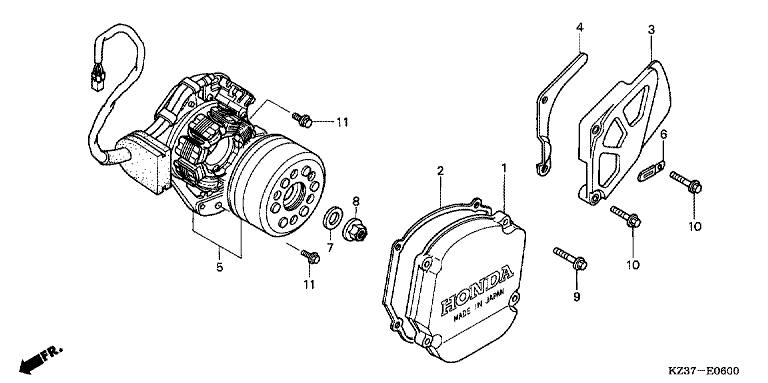 LEFT CRANKCASE COVER/ GENERATOR