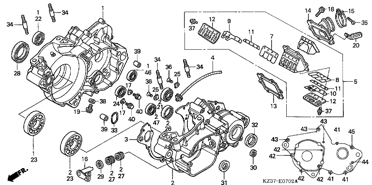 CRANKCASE (CR250R4)