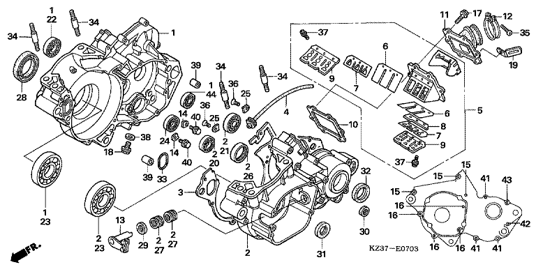 CRANKCASE (CR250R'05-'07)