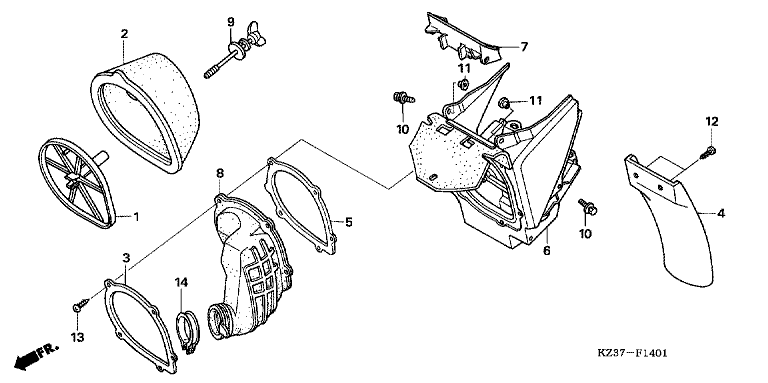 AIR CLEANER (CR250R'05-'07)