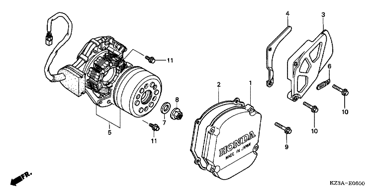 LEFT CRANKCASE COVER/ GENERATOR