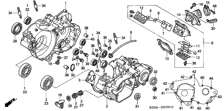 CRANKCASE (CR250R'02)